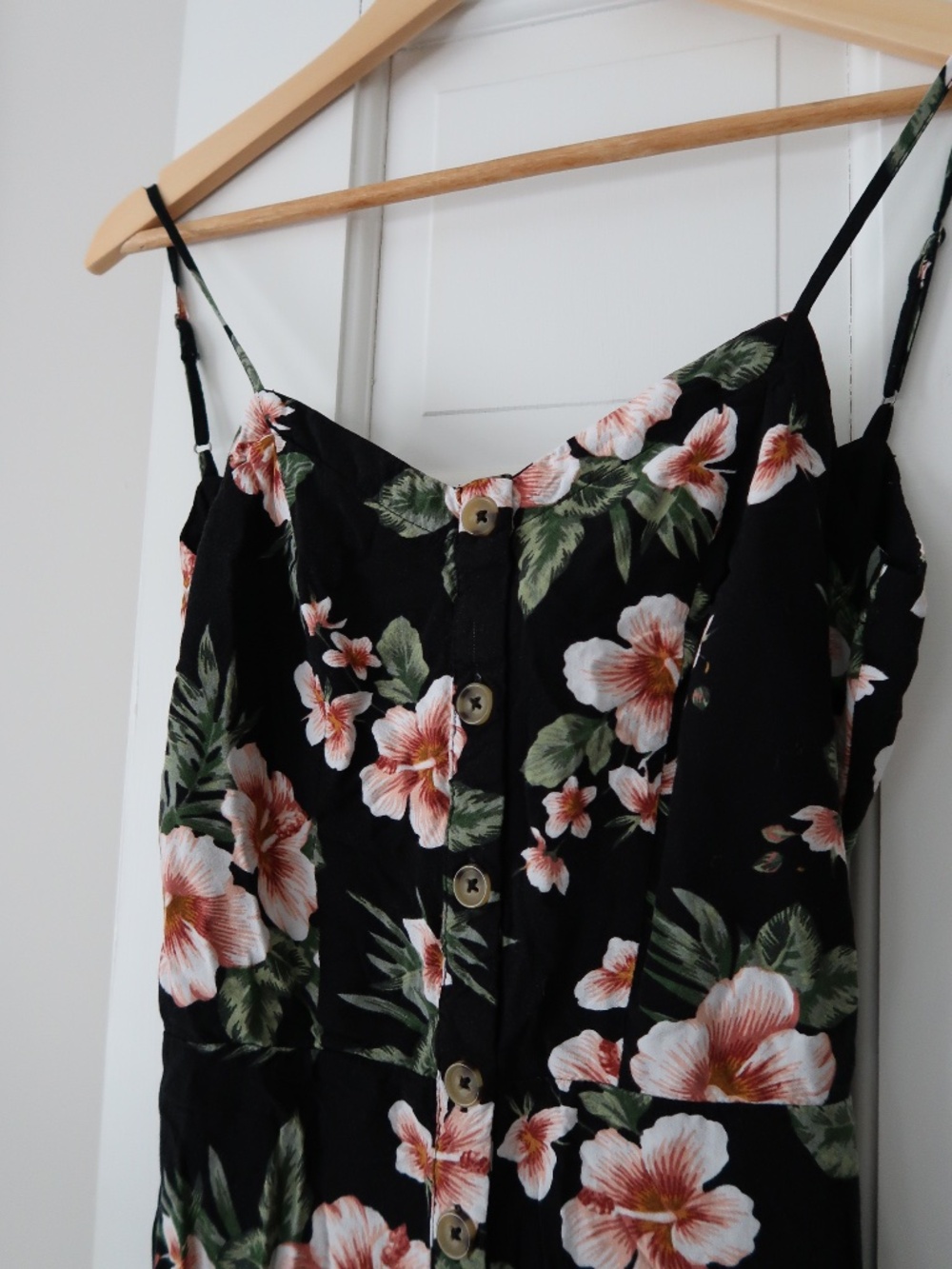 Aeropostale Floral Open Back Maxi Dress - XS